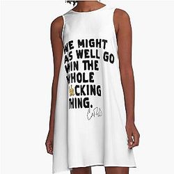 Might As Win Championship Fan Calvin A-Line Dress