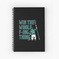 Cal Raleigh - Win the Whole Thing - Seattle Baseball  Spiral Notebook