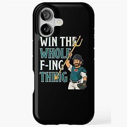 Win the Whole Thing - Seattle Baseball Cal Raleigh iPhone Tough Case
