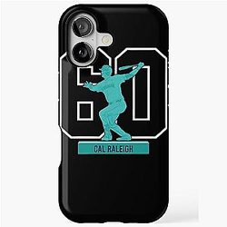 Cal Raleigh 60 Home Run Season Teal Silhouette iPhone Case