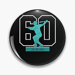 Cal Raleigh 60 Home Run Teal Silhouette Pin