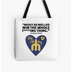 Might As Well go win the whole thing Cal Raleigh MVP Seattle Mariners 2025 Trident Heart My Commemorative All Over Print Tote Bag