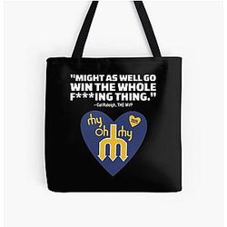 Might As Well go win the whole thing Cal Raleigh MVP Seattle Mariners 2025 Trident Heart My Commemorative All Over Print Tote Bag