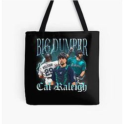 Cal Raleigh Seattle Baseball Tee All Over Print Tote Bag