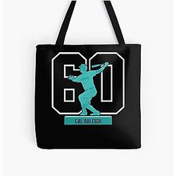 Cal Raleigh Home Run Season Teal Silhouette Tote Bag
