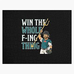 Win the Whole Seattle Baseball Card Cal Raleigh Jigsaw Puzzle