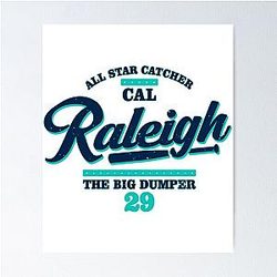All Star Catcher Cal Raleigh Big Poster
