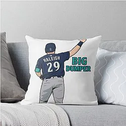 Cal Raleigh Big Dumper Throw Pillow
