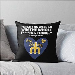 Might As Well go win the whole thing Cal Raleigh MVP Seattle Mariners 2025 Trident Heart My Commemorative 2 Throw Pillow