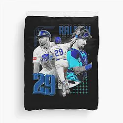 Cal Raleigh Baseball Duvet Cover