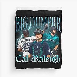 Cal Raleigh Seattle Baseball Tee Duvet Cover