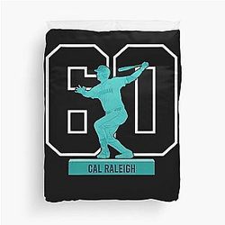 Cal Raleigh 60 Home Run Season Duvet Cover
