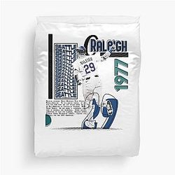 Cal Raleigh 1977 Seattle Baseball Duvet Cover