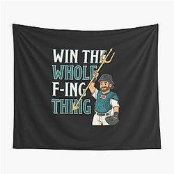 Win the whole thing - Seattle Baseball Cal Raleigh Tapestry