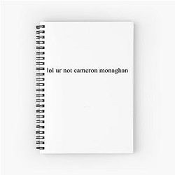 Cameron Monaghan Spiral Notebook