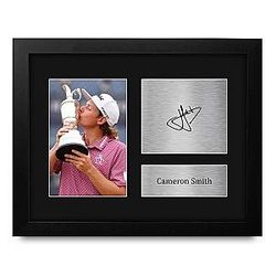 HWC Trading Cameron Smith Framed Gifts Printed Signed Autograph Picture for Golf Memorabilia Fans US Letter Size