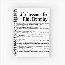 Life Lessons from Phil Dunphy Modern Family Sitcom Movie Cameron Tucker Alex Dunphy Gift Graph Notebook