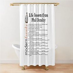 Life Lessons from Phil Dunphy Modern Family Sitcom Cameron Tucker Alex Dunphy Gift Graph Shower Curtain