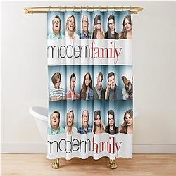Modern Family funny Phil Dunphy Haley Claire Cam Tucker Gloria Pritchett TV show sitcom Shower Curtain
