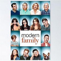 Modern Family Funny Poster Claire Dunphy Haley Dunphy Phil Dunphy Cameron Tucker Gloria Pritchett TV Show Series Sitcom