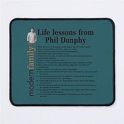 Life Lessons From Phil Dunphy Modern Family Sitcom Movie Cameron Tucker Alex Dunphy Gift Graph Mouse Pad