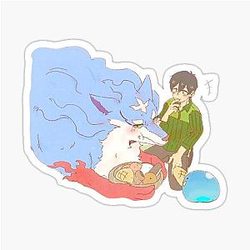 Campfire Cooking in Another World Art Sticker
