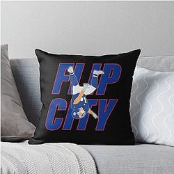 Cam Skattebo Flip City Giants Throw Pillow