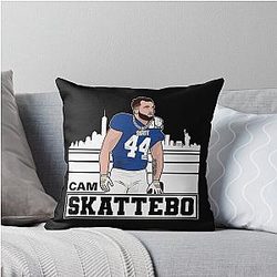 Cam Skattebo New York City Football Fan Throw Pillow