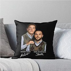 Jaxson Dart & Cam Skattebo Step Brother Throw Pillow