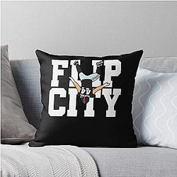 Flip City Skattebo New York Giants Throw Pillow
