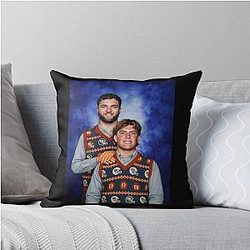 Jaxson Dart Cam Skattebo New York Football T-Shirt Step Brothers Ugly Christmas Sweater Throw Pillow