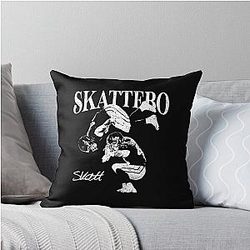 Cam Skattebo Vintage 90s B&W Throw Pillow
