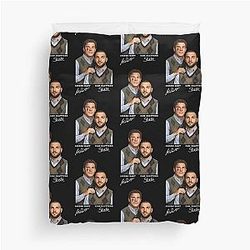 Jaxson Dart & Cam Skattebo Step Brothers Duvet Cover