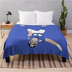 Cam Skattebo TD Minimalist Upside Down Flip Celebration Throw Blanket