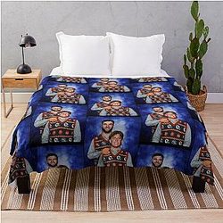 Jaxson Dart Cam Skattebo New York Football T-Shirt Step Brothers Ugly Christmas Sweater Throw Blanket