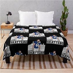Cam Skattebo New York Skyline Football Blanket