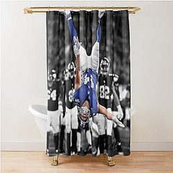 Vintage Football Fan Shower Curtain 90s Style Cam Skattebo II