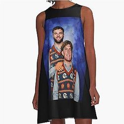 Jaxson Dart Cam Skattebo New York Football T Shirt Step Brothers Ugly Christmas Sweater A Line Dress