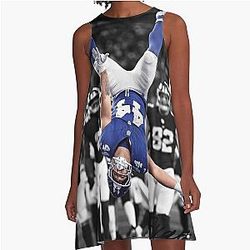 Vintage Football Fan Shirt: Cam Skattebo II 90s Style A-Line Dress
