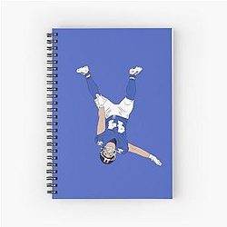 Cam Skattebo Upside Down Flip Minimalist Spiral Notebook