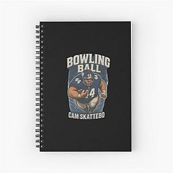 Vintage Football Tee Skattebo NY Giants Graphic Spiral Notebook