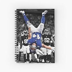 Vintage Football Fan Shirt Cam Skattebo 90s Style Spiral Notebook