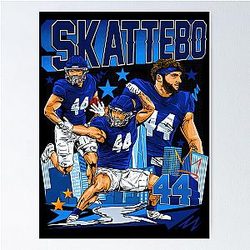 Cam Skattebo Graphic Giants Football Arizona State Sun Devils Poster