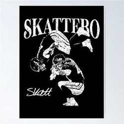 Cam Skattebo 90s B&W Poster