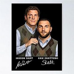 Jaxson Dart & Cam Skattebo Step Brothers Poster