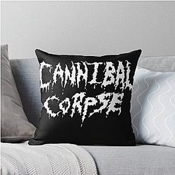 Cannibal Corpse Old Logo White Throw Pillow