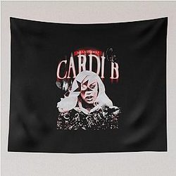 Cardi B Am I a Drama Edgy Gothic Tapestry