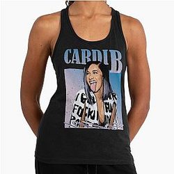 Art Cardi B Racerback Tank Top