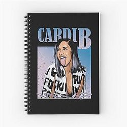 Art Cardi B Spiral Notebook