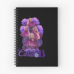 Vintage Style Hip Hop Queen Purple Rose Graphic Card Notebook